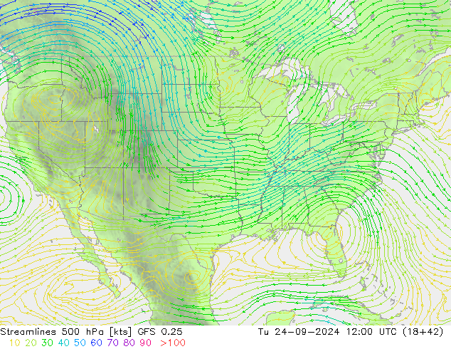 Rüzgar 500 hPa GFS 0.25 Sa 24.09.2024 12 UTC