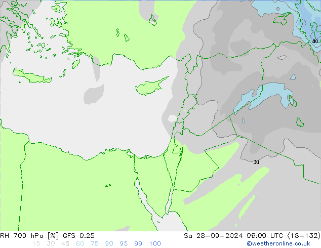 RV 700 hPa GFS 0.25 za 28.09.2024 06 UTC