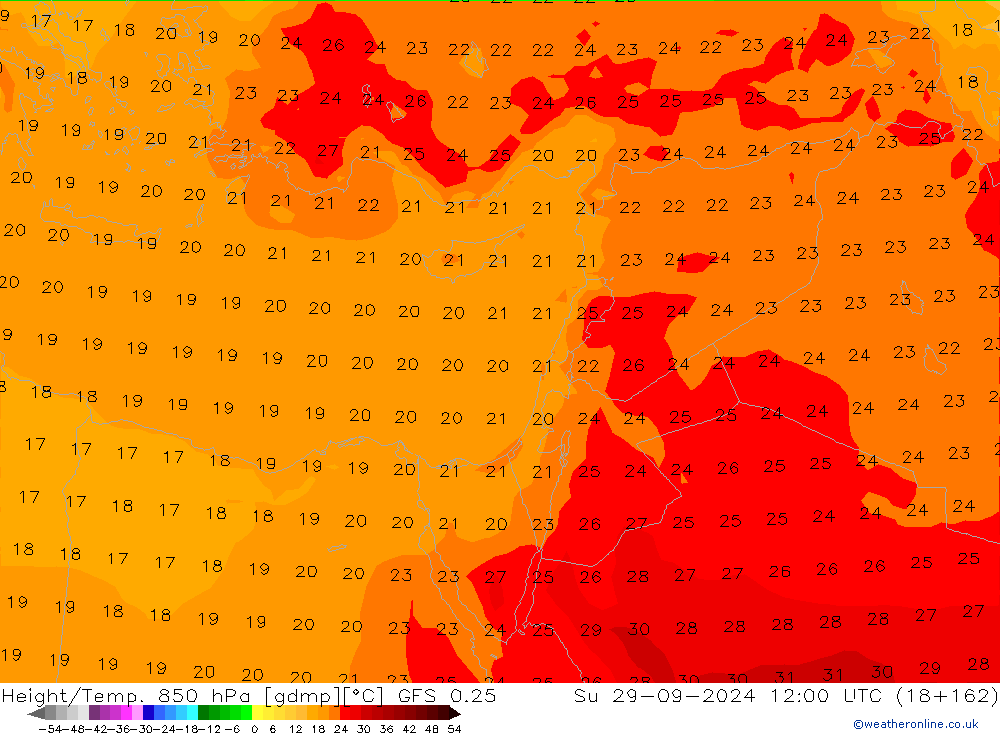 Z500/Rain (+SLP)/Z850 GFS 0.25 Su 29.09.2024 12 UTC