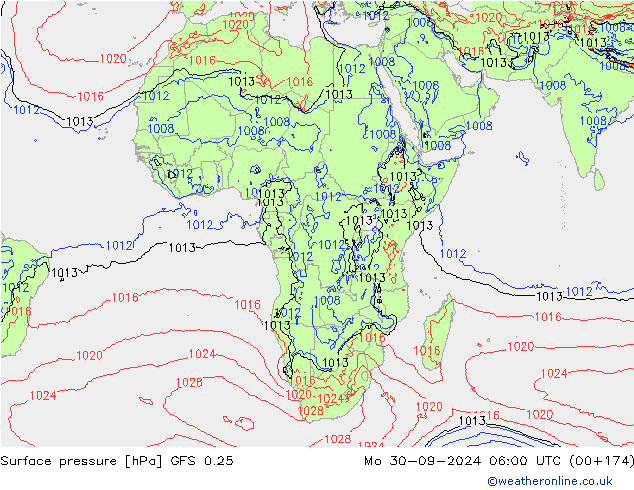 GFS 0.25: lun 30.09.2024 06 UTC