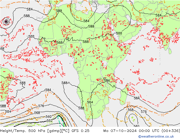 Z500/Rain (+SLP)/Z850 GFS 0.25 пн 07.10.2024 00 UTC