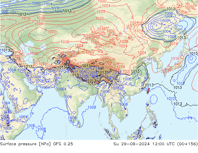 GFS 0.25: Su 29.09.2024 12 UTC