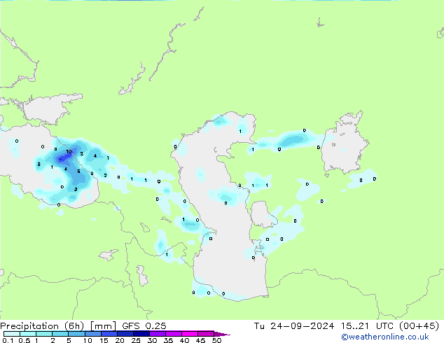 Z500/Rain (+SLP)/Z850 GFS 0.25 Di 24.09.2024 21 UTC