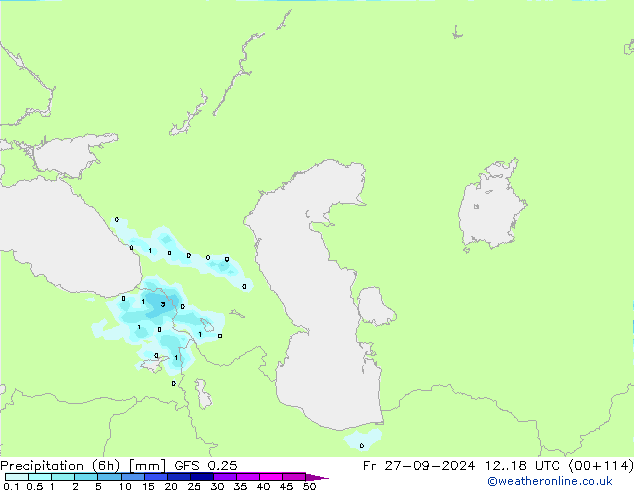 Z500/Rain (+SLP)/Z850 GFS 0.25 Fr 27.09.2024 18 UTC