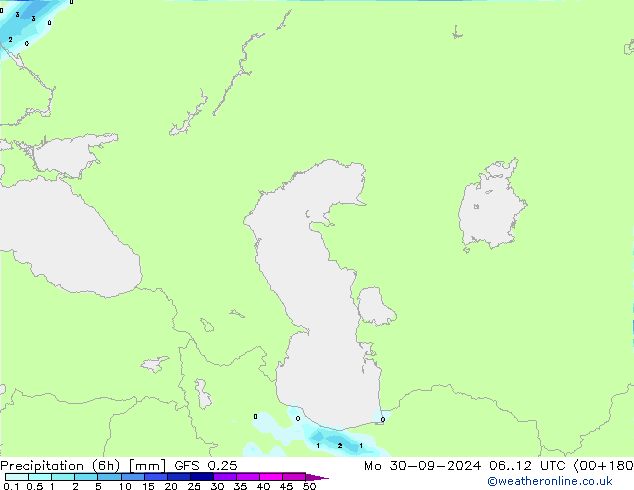 Z500/Rain (+SLP)/Z850 GFS 0.25 Po 30.09.2024 12 UTC