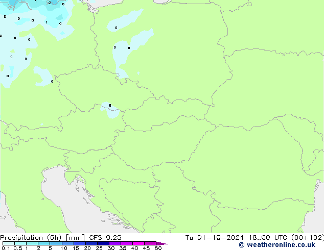 Z500/Rain (+SLP)/Z850 GFS 0.25 Di 01.10.2024 00 UTC