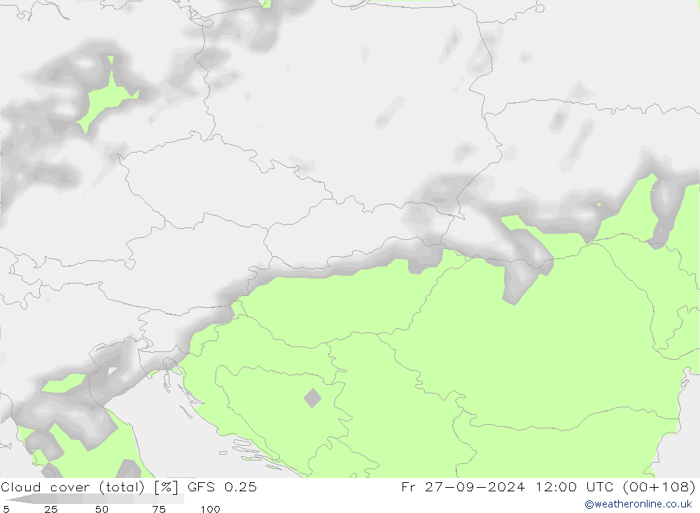 облака (сумма) GFS 0.25 пт 27.09.2024 12 UTC