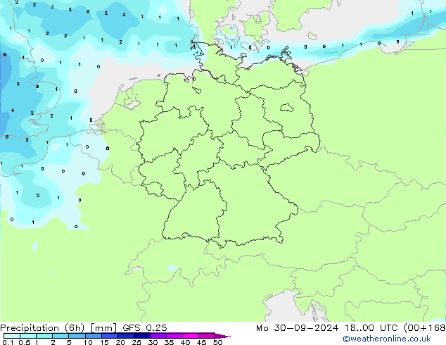 Z500/Regen(+SLP)/Z850 GFS 0.25 ma 30.09.2024 00 UTC