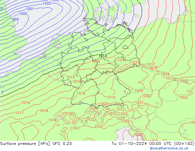 GFS 0.25: mar 01.10.2024 00 UTC