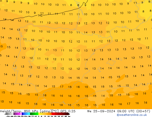 Z500/Regen(+SLP)/Z850 GFS 0.25 wo 25.09.2024 09 UTC