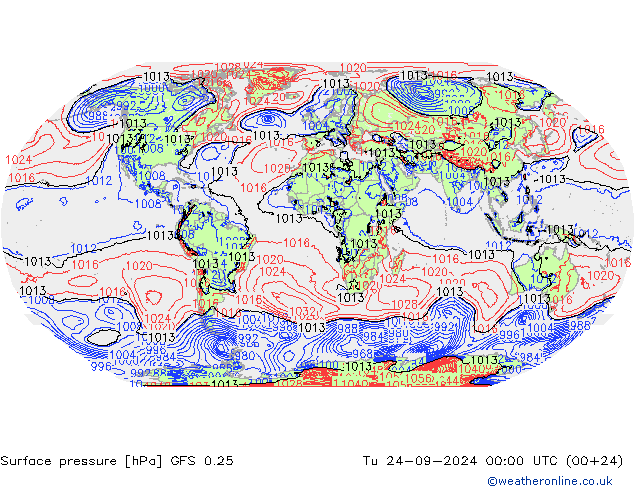 GFS 0.25: Di 24.09.2024 00 UTC