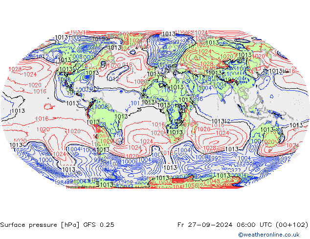 GFS 0.25: Sex 27.09.2024 06 UTC