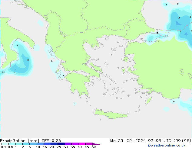 GFS 0.25: pon. 23.09.2024 06 UTC