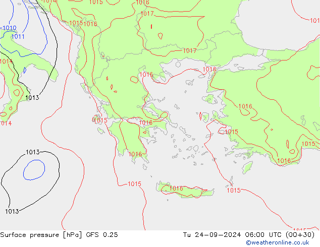 GFS 0.25: Di 24.09.2024 06 UTC