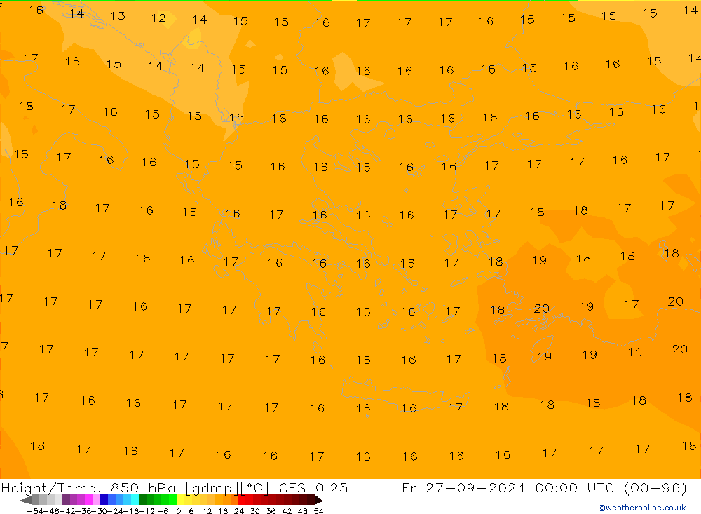 Z500/Rain (+SLP)/Z850 GFS 0.25 Fr 27.09.2024 00 UTC