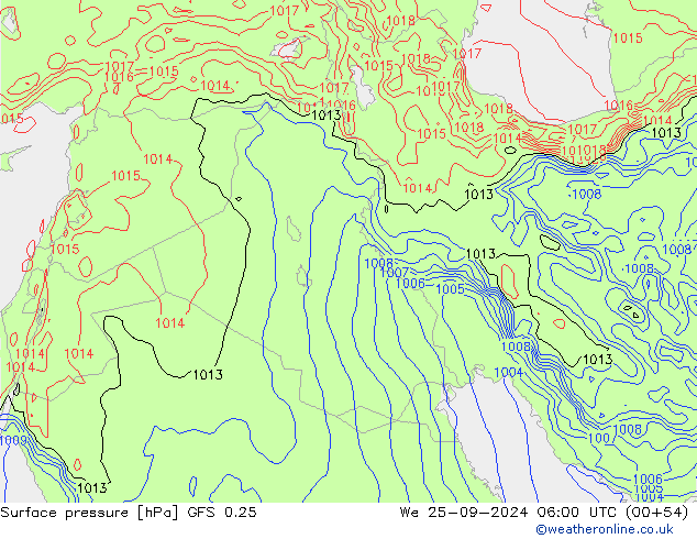 GFS 0.25: St 25.09.2024 06 UTC