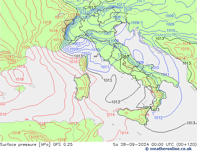 GFS 0.25: Sa 28.09.2024 00 UTC