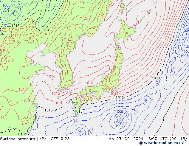 GFS 0.25: пн 23.09.2024 18 UTC