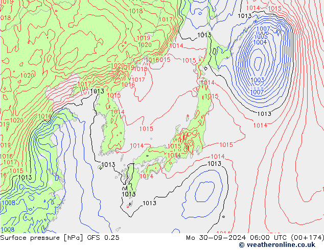 GFS 0.25: Mo 30.09.2024 06 UTC