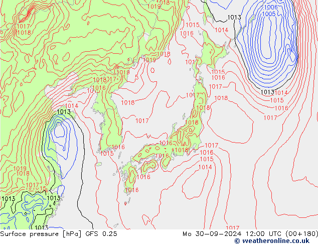 GFS 0.25: Seg 30.09.2024 12 UTC