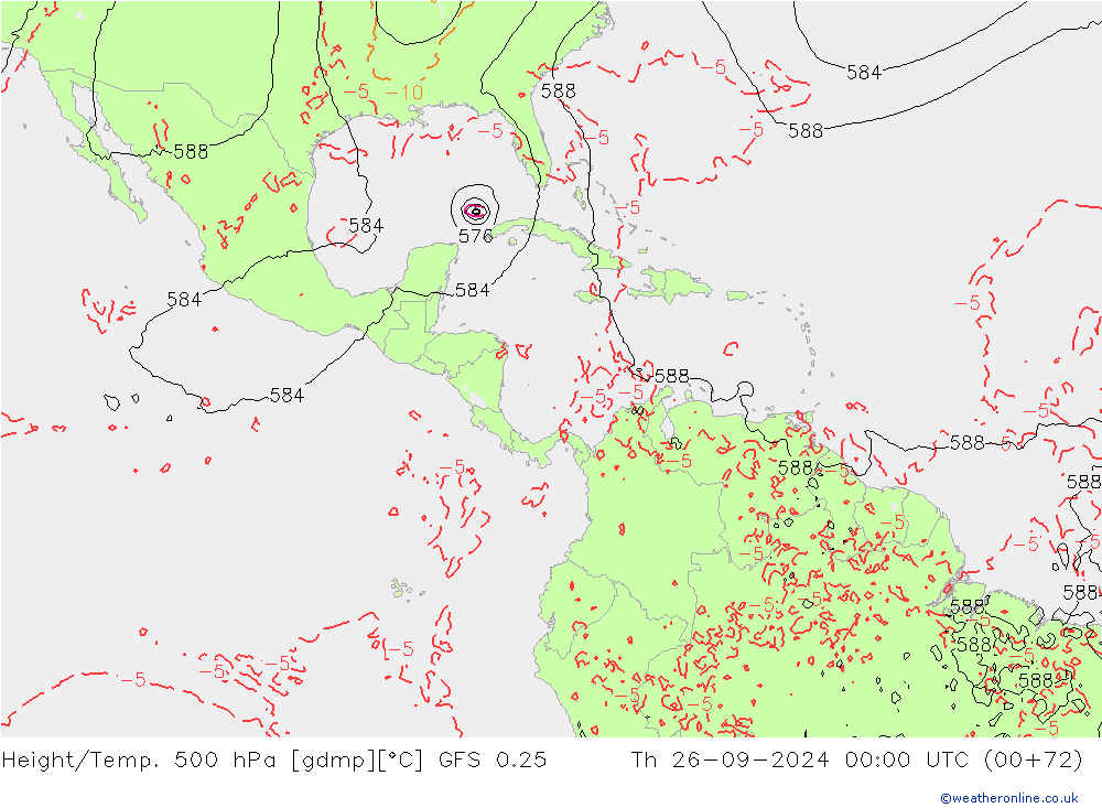 Géop./Temp. 500 hPa GFS 0.25 jeu 26.09.2024 00 UTC