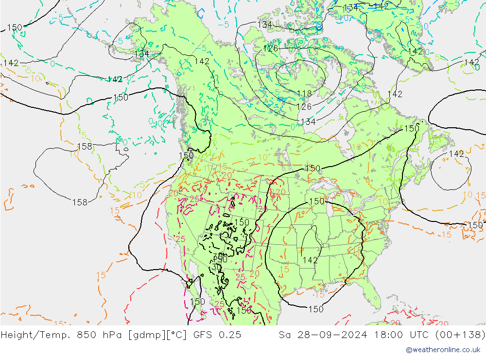 Z500/Rain (+SLP)/Z850 GFS 0.25 So 28.09.2024 18 UTC