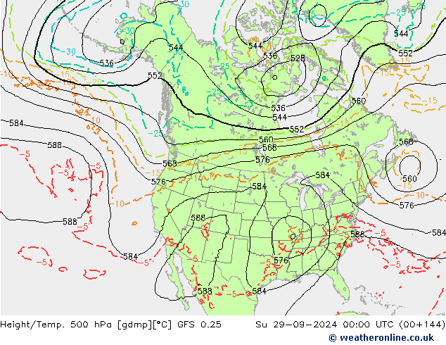 Z500/Rain (+SLP)/Z850 GFS 0.25 So 29.09.2024 00 UTC