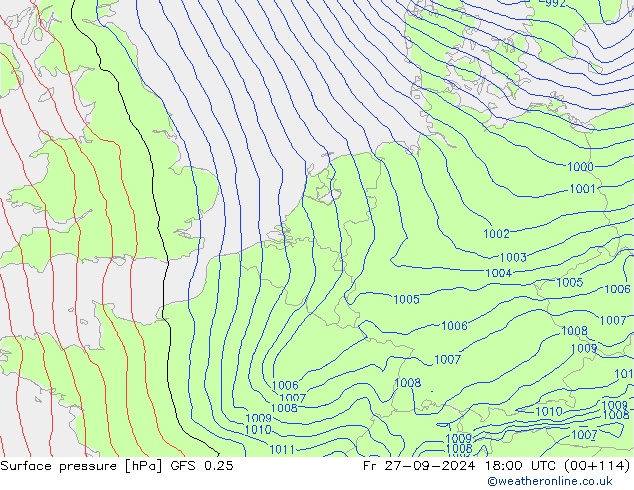 GFS 0.25: Fr 27.09.2024 18 UTC