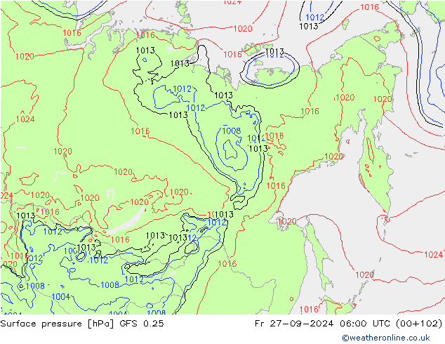 GFS 0.25: vr 27.09.2024 06 UTC