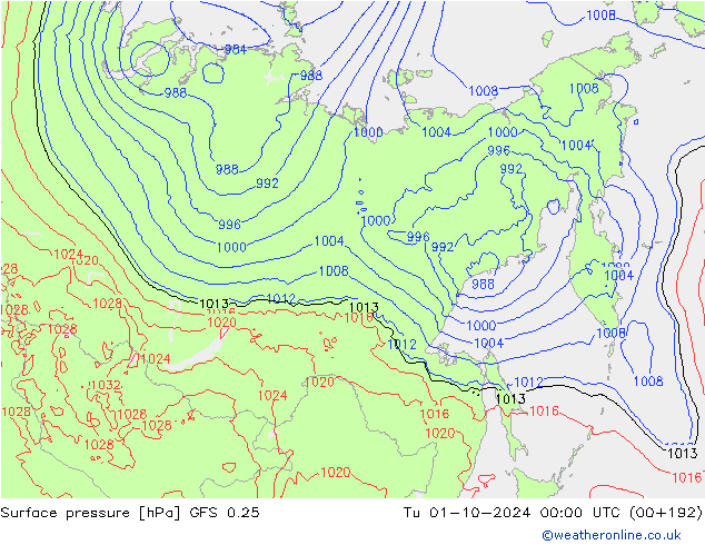 GFS 0.25:  01.10.2024 00 UTC