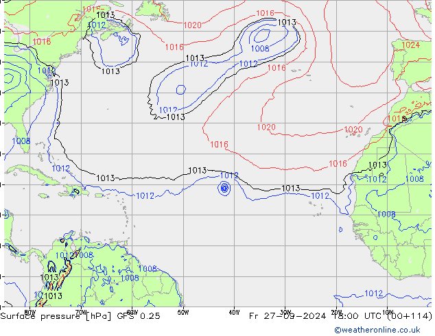 GFS 0.25: Sex 27.09.2024 18 UTC