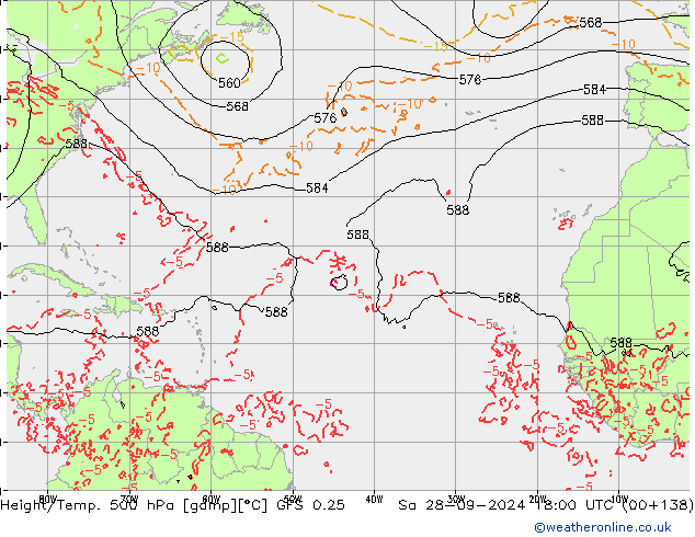 Z500/Rain (+SLP)/Z850 GFS 0.25 So 28.09.2024 18 UTC