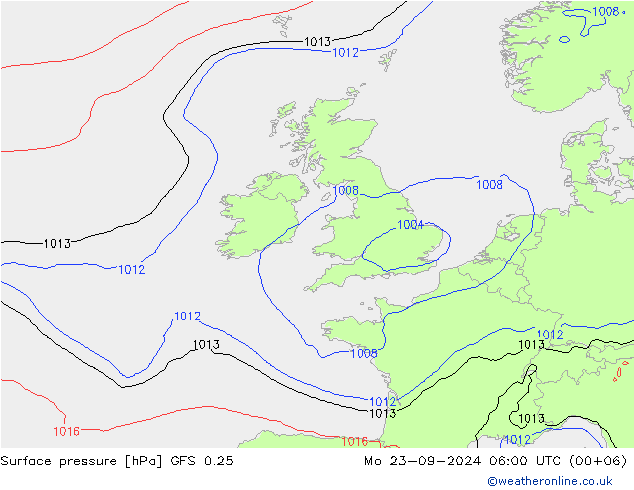 GFS 0.25: Seg 23.09.2024 06 UTC