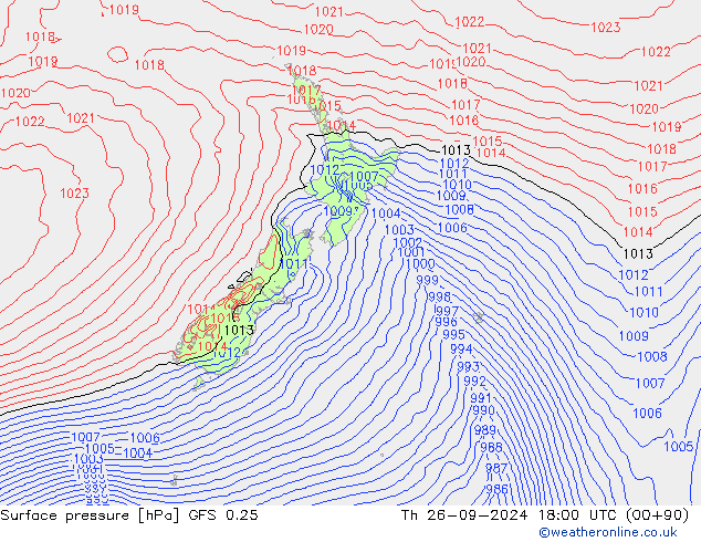 GFS 0.25: Th 26.09.2024 18 UTC