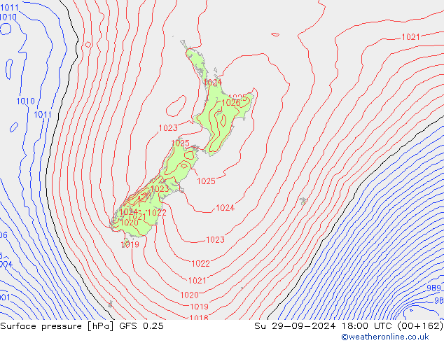 GFS 0.25: Su 29.09.2024 18 UTC