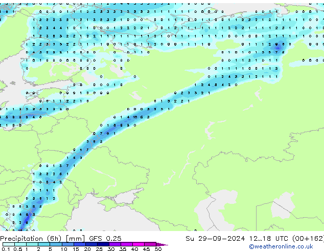 Z500/Rain (+SLP)/Z850 GFS 0.25 Su 29.09.2024 18 UTC