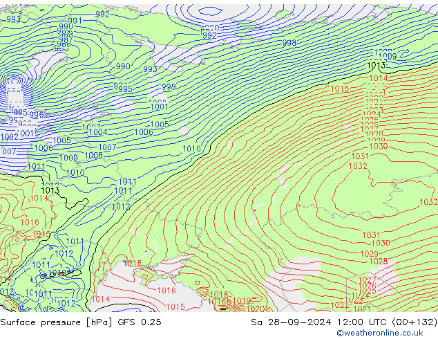 GFS 0.25: Cts 28.09.2024 12 UTC