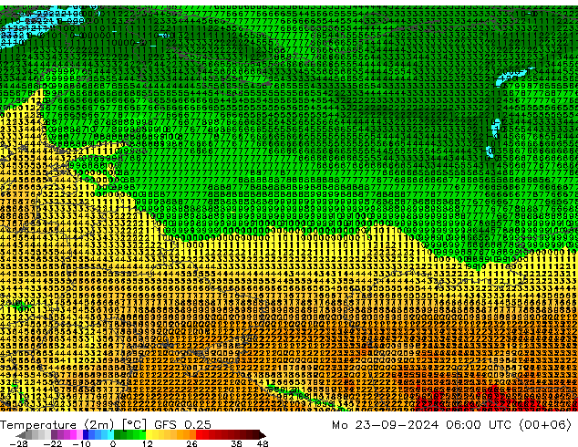 GFS 0.25: lun 23.09.2024 06 UTC