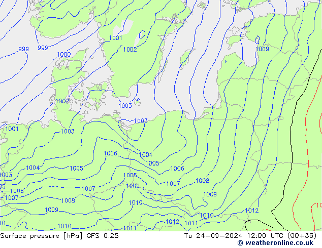 GFS 0.25: di 24.09.2024 12 UTC