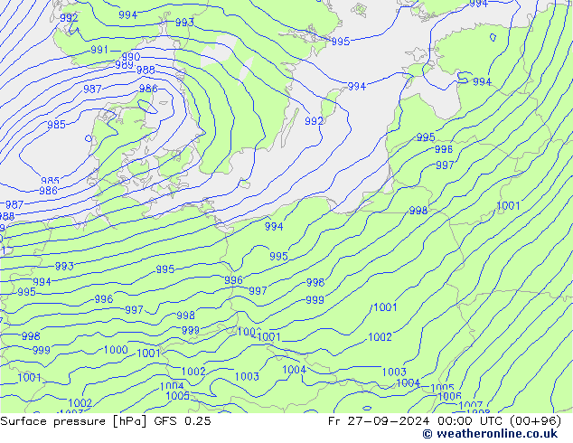 GFS 0.25: Cu 27.09.2024 00 UTC