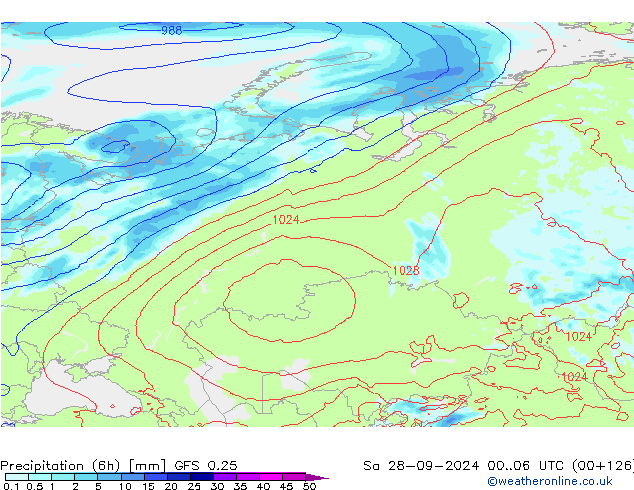 Z500/Regen(+SLP)/Z850 GFS 0.25 za 28.09.2024 06 UTC