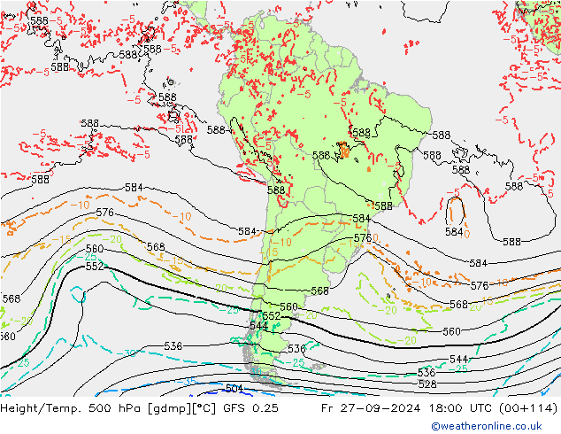 Z500/Regen(+SLP)/Z850 GFS 0.25 vr 27.09.2024 18 UTC