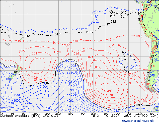 GFS 0.25: вт 01.10.2024 12 UTC