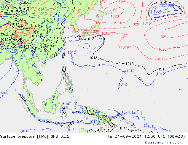 GFS 0.25:  24.09.2024 12 UTC