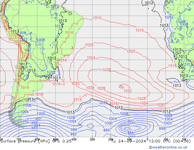 GFS 0.25: Tu 24.09.2024 12 UTC