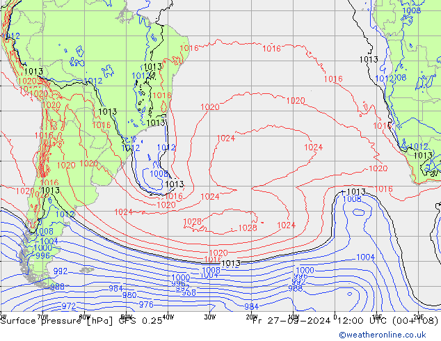 GFS 0.25: vr 27.09.2024 12 UTC