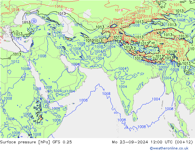 GFS 0.25: lun 23.09.2024 12 UTC