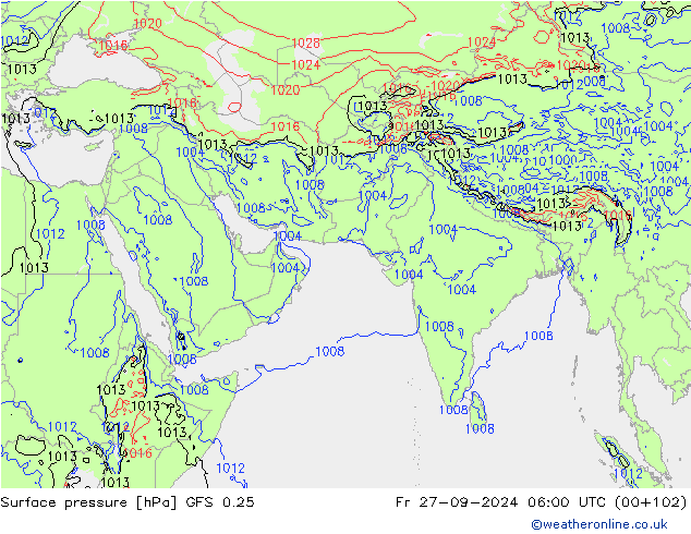 GFS 0.25: Fr 27.09.2024 06 UTC