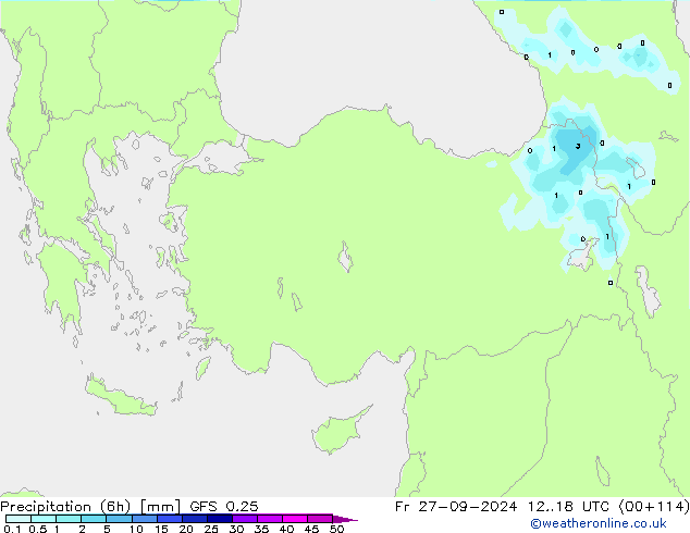 Z500/Rain (+SLP)/Z850 GFS 0.25 vie 27.09.2024 18 UTC