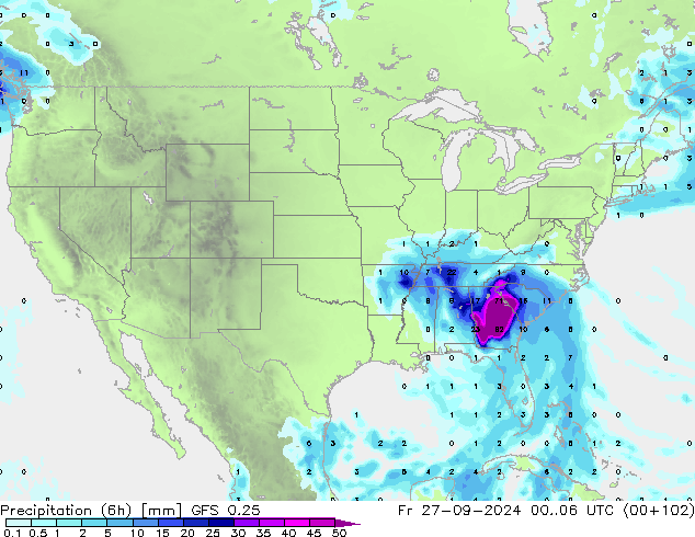 Z500/Rain (+SLP)/Z850 GFS 0.25 Fr 27.09.2024 06 UTC